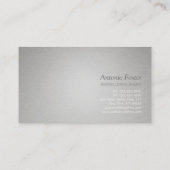 Elegant Faux Gold Foil Circle Gray Paper Designer Business Card (Back)