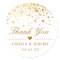 Elegant Faux Gold Foil Confetti Wedding Thank You