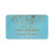 Elegant Faux Gold Foil Mandala w/ Texture & Aqua