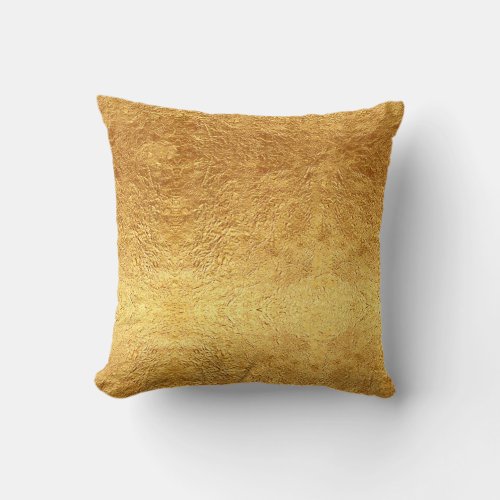 Elegant Faux Gold Foil Printed Throw Pillow - Elegant faux gold cushion. This modern design has a digital image of faux gold all-round design. Decorated on both sides. Perfect for all those glamorous teens looking for the perfect accessory for their stylish lifestyle. A cute gift for women and girls. If you need any help customizing your product, contact me through my store and I'll be happy to help. PLEASE NOTE: All products on Zazzle have flat printed images, not real foil.
