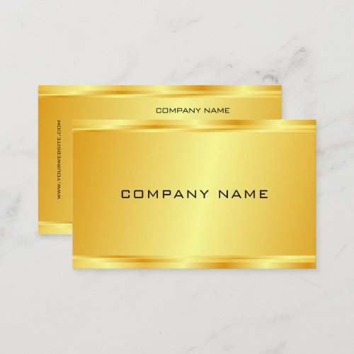 Elegant Faux Gold Glamour Luxurious Template Business Card