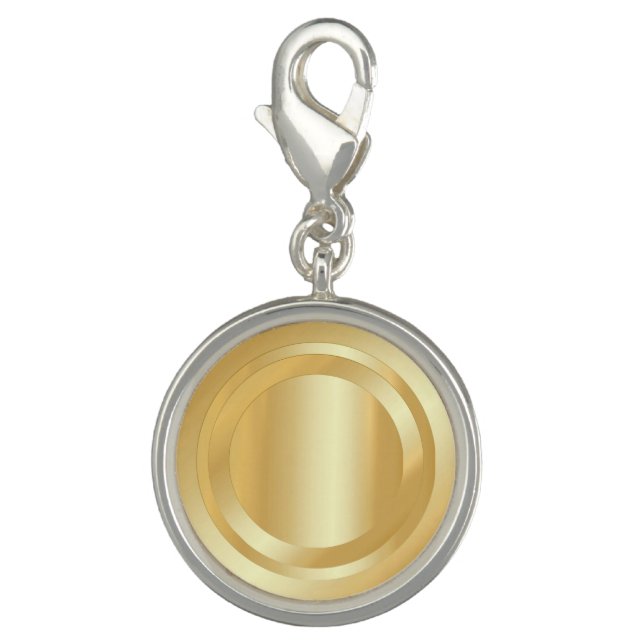 Elegant Faux Gold Glamour Trendy Template Charm (Front)