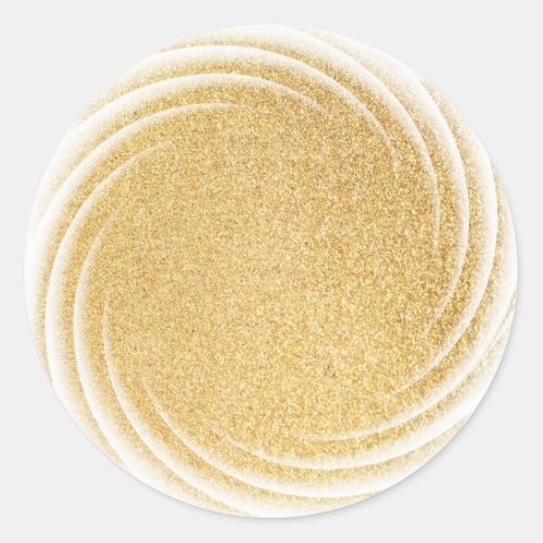 Elegant Faux Gold Glitter Blank Template Glamour Classic Round Sticker