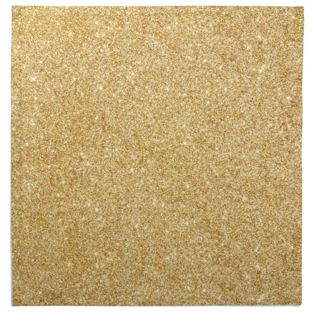 Elegant Faux Gold Glitter Cloth Napkin (Front)