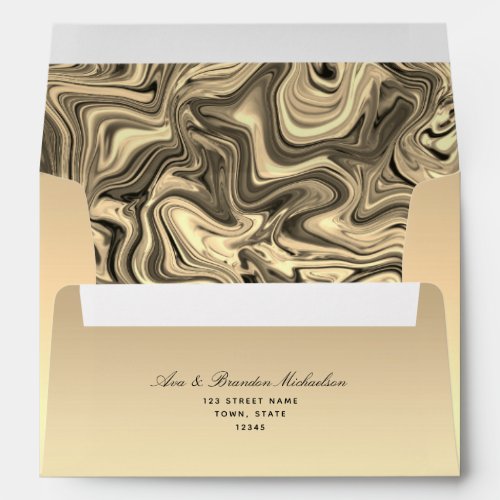 Elegant Faux Gold Glitter Envelope