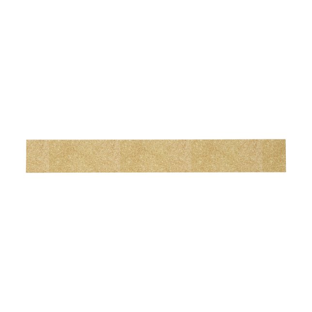Elegant Faux Gold Glitter Invitation Belly Band (Flat)