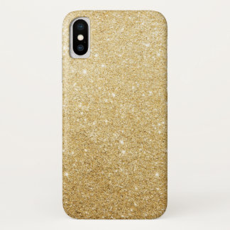 Elegant Faux Gold Glitter Luxury iPhone X Case