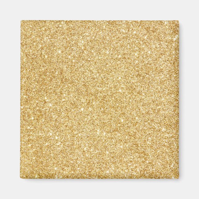 Elegant Faux Gold Glitter Magnet (Front)