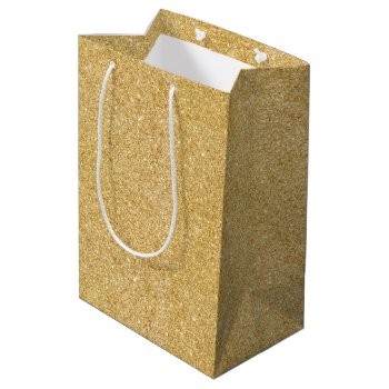 Elegant Faux Gold Glitter Medium Gift Bag by allpattern at Zazzle