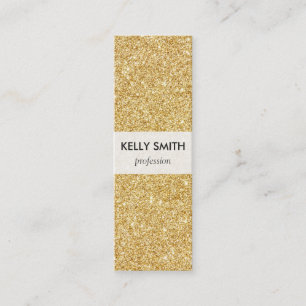 Elegant Faux Gold Glitter Mini Business Card