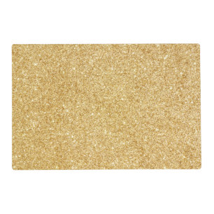 Elegant Faux Gold Glitter Placemat