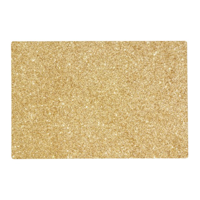 Elegant Faux Gold Glitter Placemat (Front)