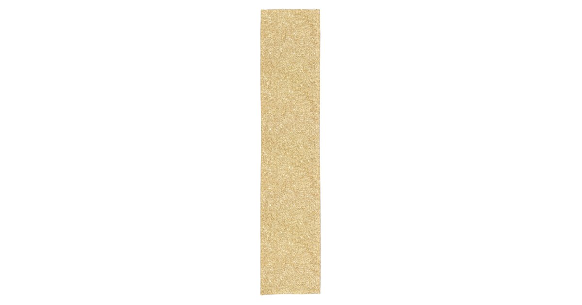 Elegant Faux Gold Glitter Short Table Runner | Zazzle