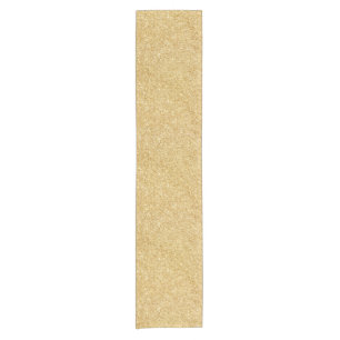 Elegant Faux Gold Glitter Short Table Runner