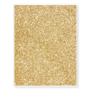 Elegant Faux Gold Glitter Temporary Tattoos