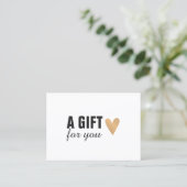 Elegant Faux Gold Heart Beauty Gift Certificate (Standing Front)