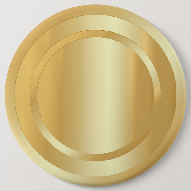 Elegant Faux Gold Look Glamorous Trendy Template Button (Front)