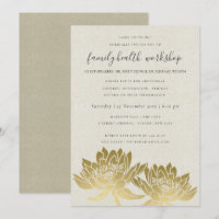 ELEGANT FAUX GOLD LOTUS KRAFT WORKSHOP EVENT