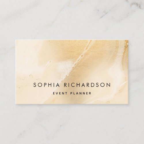 Elegant Faux Gold Marble with Simple Text Business Card