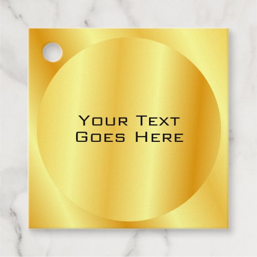 Elegant Faux Gold Metallic Look Add Your Text Favor Tags