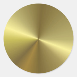 Elegant Faux Gold Metallic Look Blank Template Classic Round Sticker