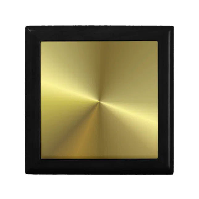 Elegant Faux Gold Metallic Look Blank Template Gift Box | Zazzle