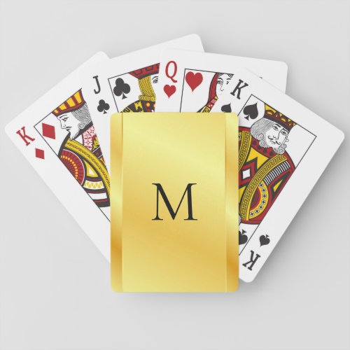 Elegant Faux Gold Metallic Look Blank Template Poker Cards