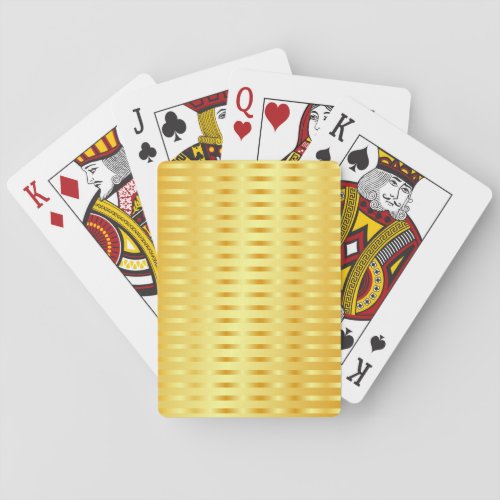 Elegant Faux Gold Metallic Look Blank Template Poker Cards