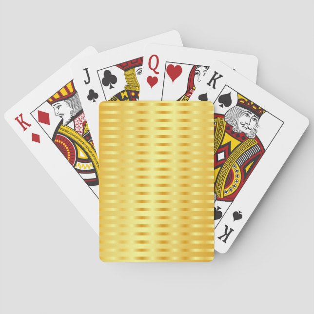 Elegant Faux Gold Metallic Look Blank Template Poker Cards (Back)