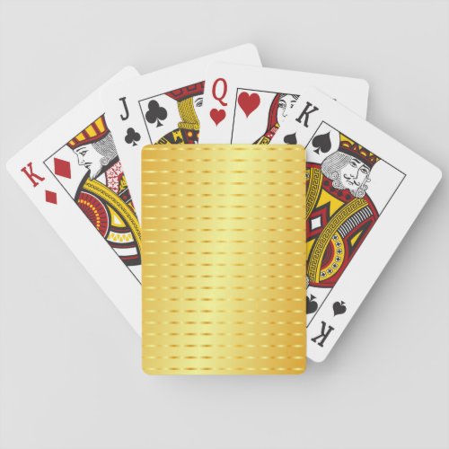 Elegant Faux Gold Metallic Look Modern Template Poker Cards