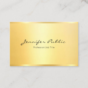 Elegant Faux Gold Minimalist Modern Template Business Card