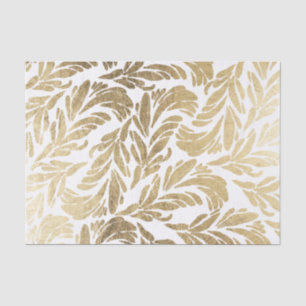 Elegant faux gold modern floral damask pattern tissue paper