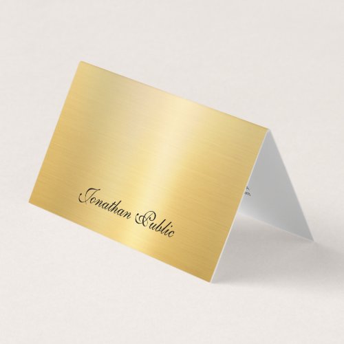 Elegant Faux Gold Modern Handwritten Name Template Business Card