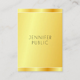 Elegant Faux Gold Modern Professional Template Business Card