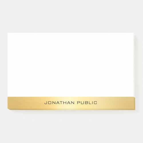 Elegant Faux Gold Modern Professional Template Post_it Notes