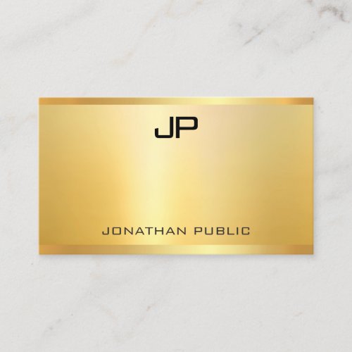 Elegant Faux Gold Modern Template Professional Business Card