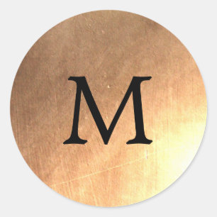 Elegant Faux Gold Monogram Seal
