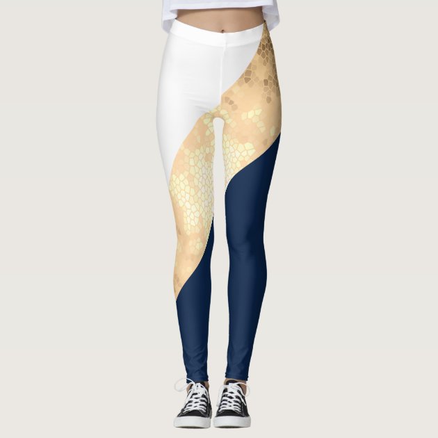 navy and gold leggings