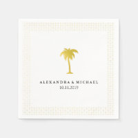 Elegant Faux Gold Palm Tree Wedding