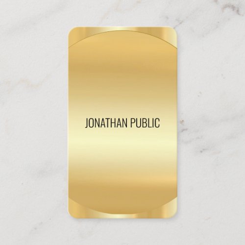 Elegant Faux Gold Personalized Modern Template Business Card