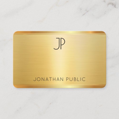 Elegant Faux Gold Professional Modern Template Business Card