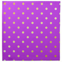 elegant faux gold purple polka dots