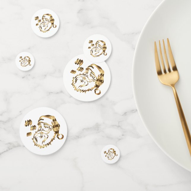 Elegant Faux Gold Santa Claus Father Christmas Confetti (Group)