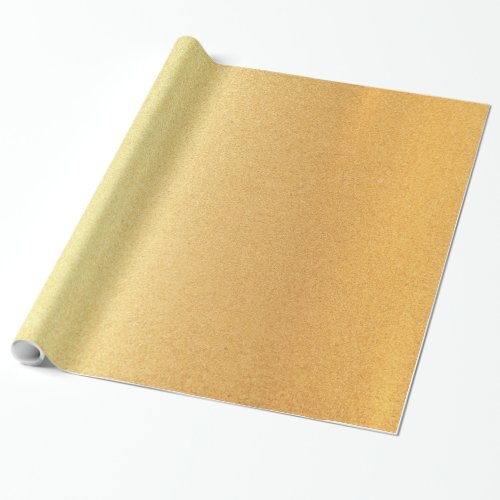 Elegant Faux Gold Shiny Modern Golden Glossy Wrapping Paper