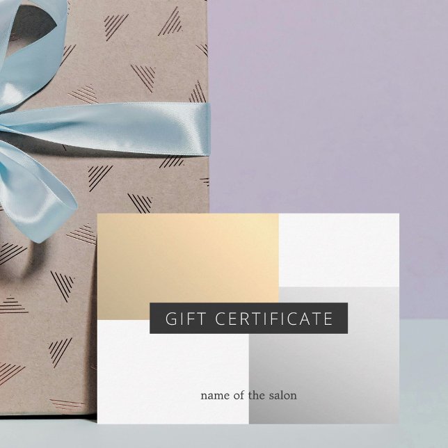 Elegant Faux Gold Silver White Geometric Beauty (Creator Uploaded)