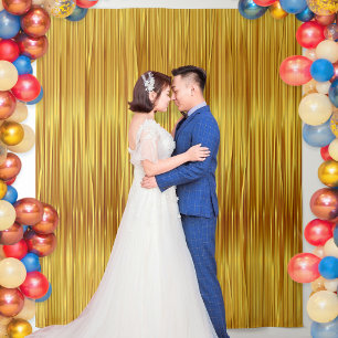 Elegant Faux Gold Streamers Photography Backdrop