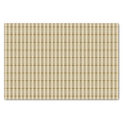 Elegant Faux Gold Stripes On White Background Tissue Paper