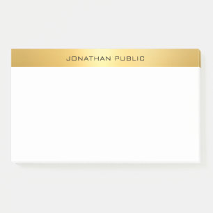 Elegant Faux Gold Template Modern Professional Post-it Notes