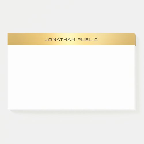 Elegant Faux Gold Template Modern Professional Post_it Notes