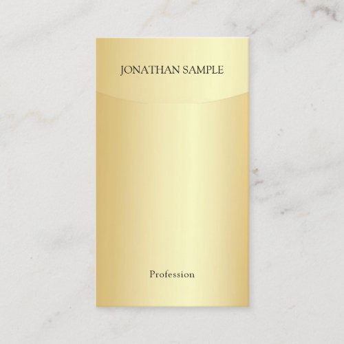 Elegant Faux Gold Template Professional Modern Business Card